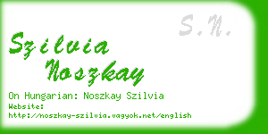 szilvia noszkay business card